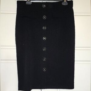 NYCC Black Button Pencil Skirt